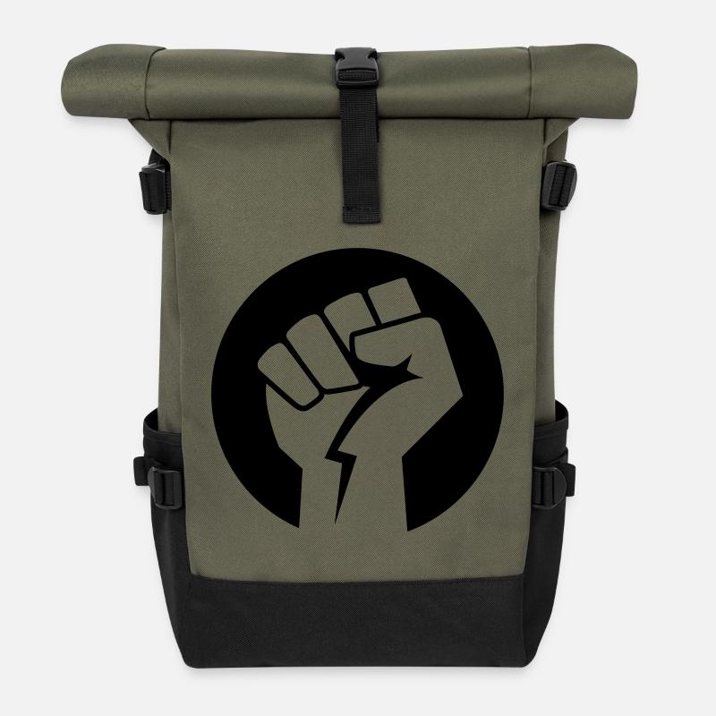 faust revolution kraft - Rolltop Rucksack - Olive/Schwarz