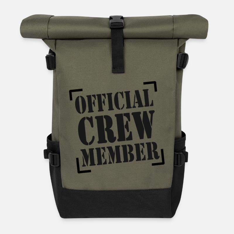 OFFICIAL CREW MEMBER - Rolltop Rucksack - Olive/Schwarz