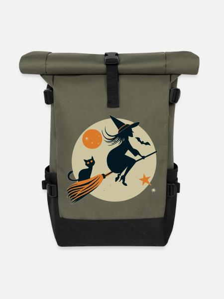 Hexe - Rolltop Rucksack - Olive/Schwarz