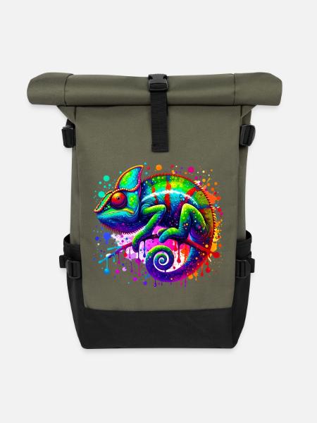 Chamäleon - Rolltop Rucksack - Olive/Schwarz