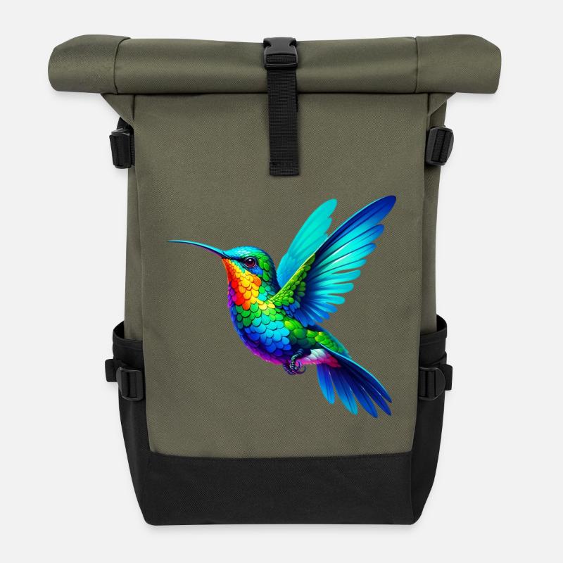 Kolibri - Rolltop Rucksack - Olive/Schwarz