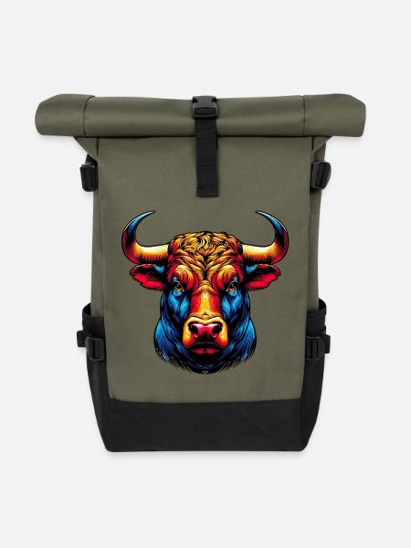 Stier - Rolltop Rucksack - Olive/Schwarz