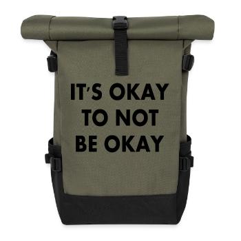 it's okay to not be okay - Sac à dos roll top - olive/noir - Devant