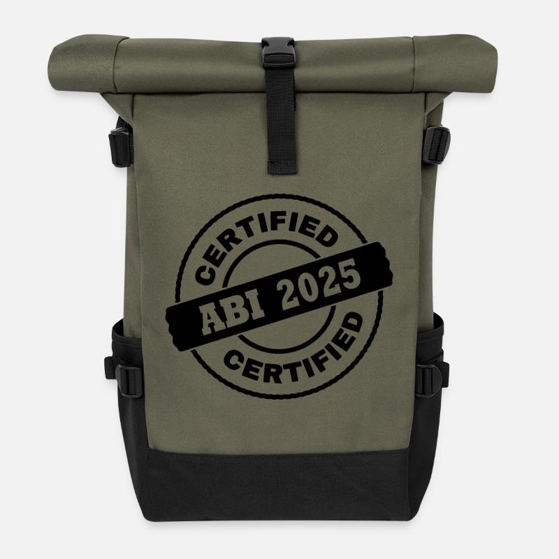 Abi 2025 - Rolltop Rucksack - Olive/Schwarz