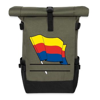 Drapeau Hollande-Septentrionale bandeau - Sac à dos roll top - olive/noir - Devant