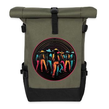 Line dancing my hobby - my passion - my thing - Roll Top Backpack - olive/black - Front