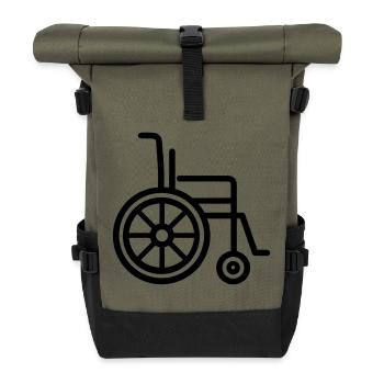wheelchair - Roll Top Backpack - olive/black - Front
