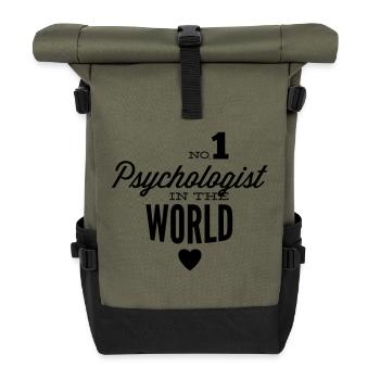 Bester Psychologe der Welt - Rolltop Rucksack - Olive/Schwarz - Vorne