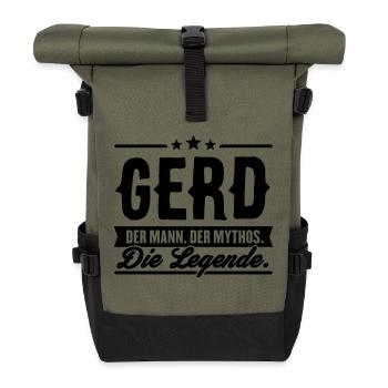 Man Myth Legend Gerd - Roll Top Backpack - olive/black - Front