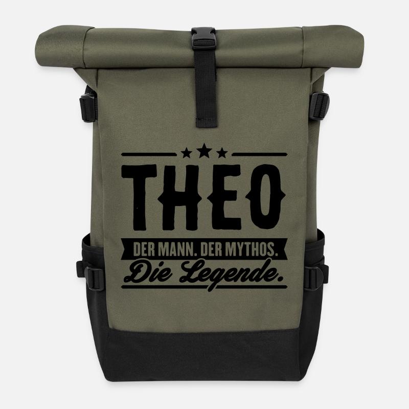 Man Myth Legend Theo - Sac à dos roll top - olive/noir