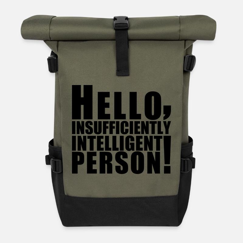 hello_person - Sac à dos roll top - olive/noir