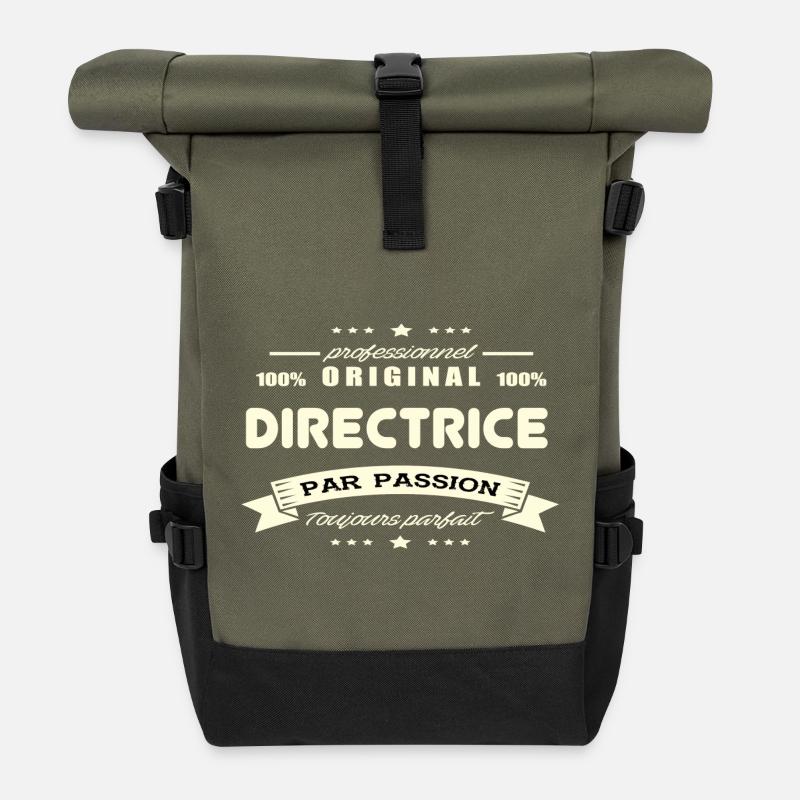 Directrice Original - Sac à dos roll top - olive/noir