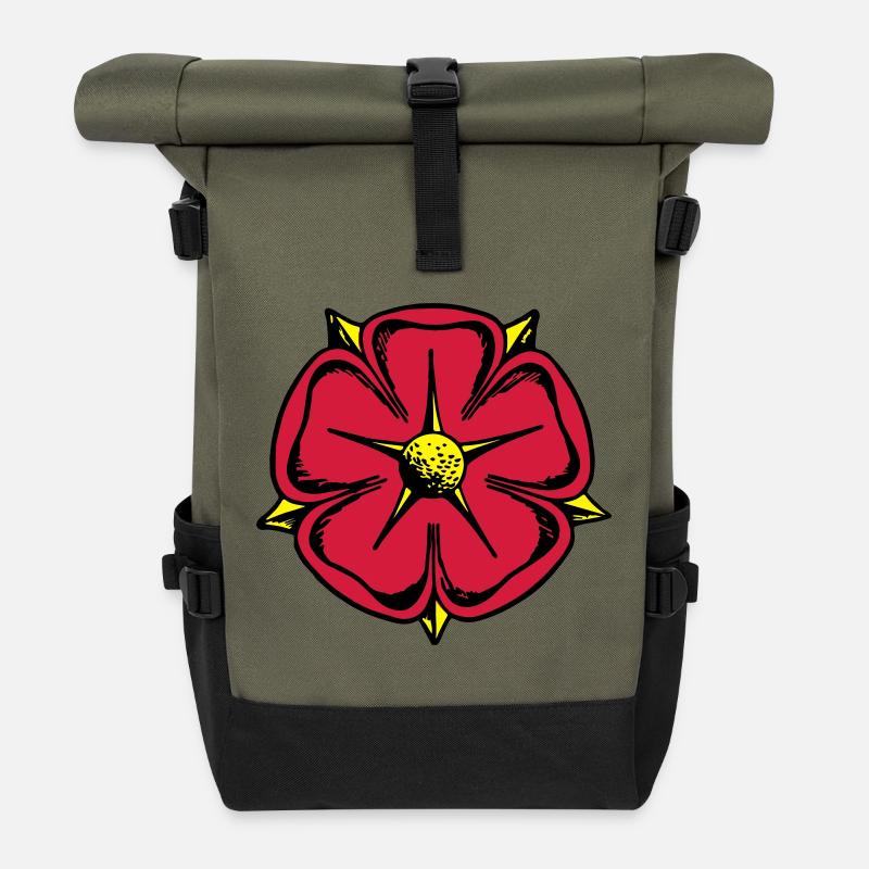 Lippische Rose - Rolltop Rucksack - Olive/Schwarz