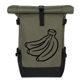 Lustiges Banana Shirt | Geek & Nerd Motiv - Rolltop Rucksack - Olive/Schwarz - Vorne