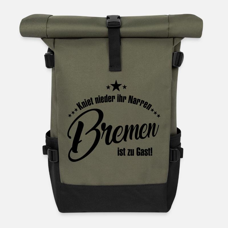 Bremen - Rolltop Rucksack - Olive/Schwarz
