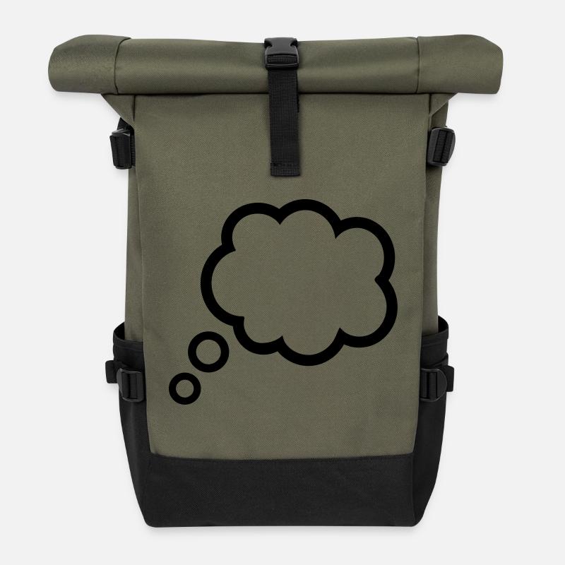 Sprechblase - Rolltop Rucksack - Olive/Schwarz