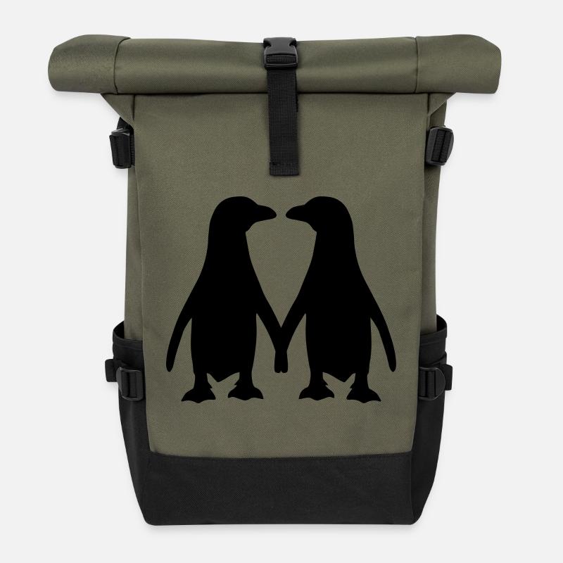 Pinguin - Rolltop Rucksack - Olive/Schwarz