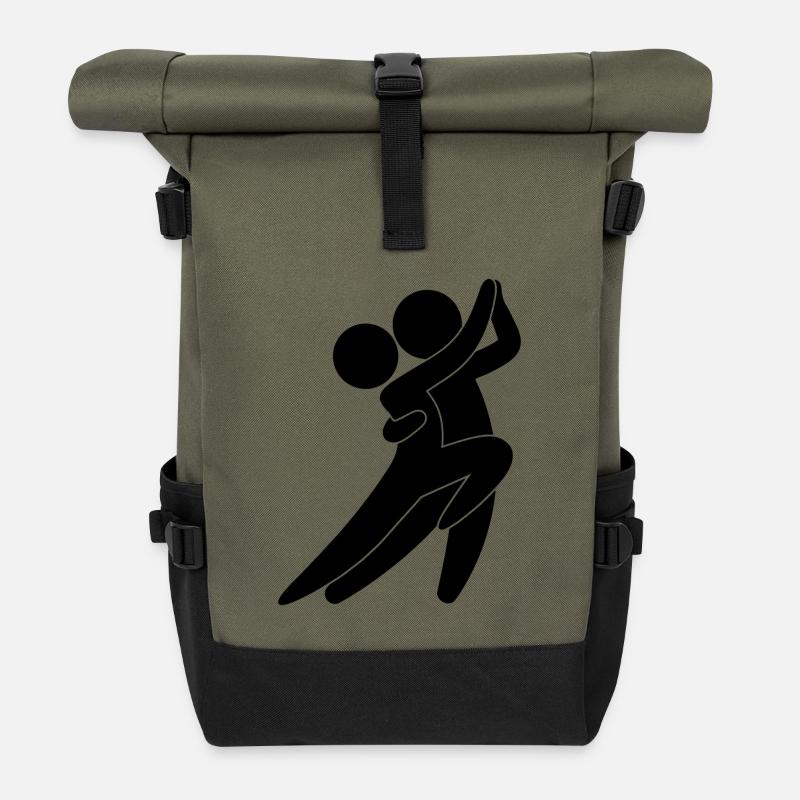Tango Tänzer - Rolltop Rucksack - Olive/Schwarz