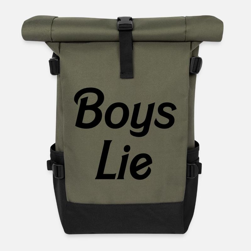 Boys lie - Roll Top Backpack - olive/black