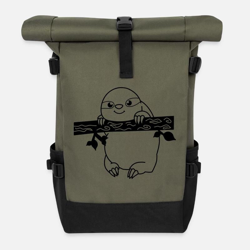 faultier_01 - Rolltop Rucksack - Olive/Schwarz