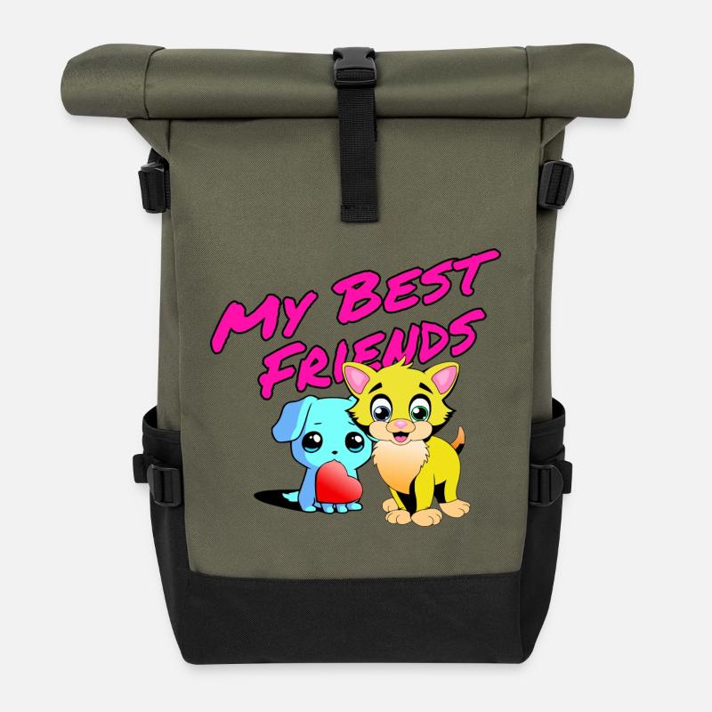 Meine Besten Freunde - Rolltop Rucksack - Olive/Schwarz
