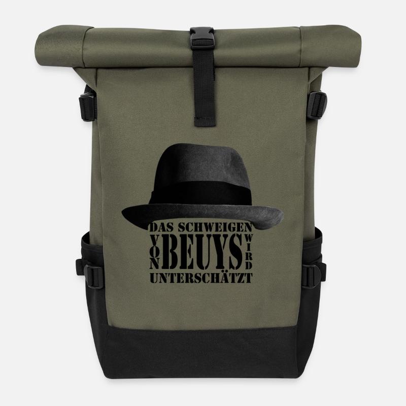 Das Schweigen von Joseph Beuys wird unterschätzt - Rolltop Rucksack - Olive/Schwarz