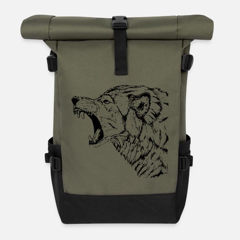 Wolf - Rolltop Rucksack - Olive/Schwarz