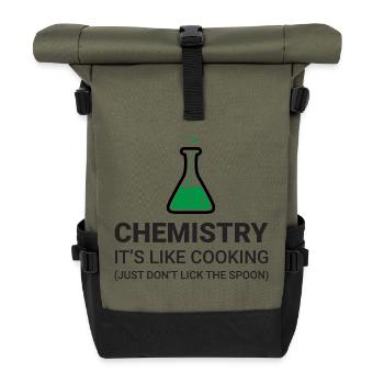 La chimie, c’est comme la cuisine - Sac à dos roll top - olive/noir - Devant