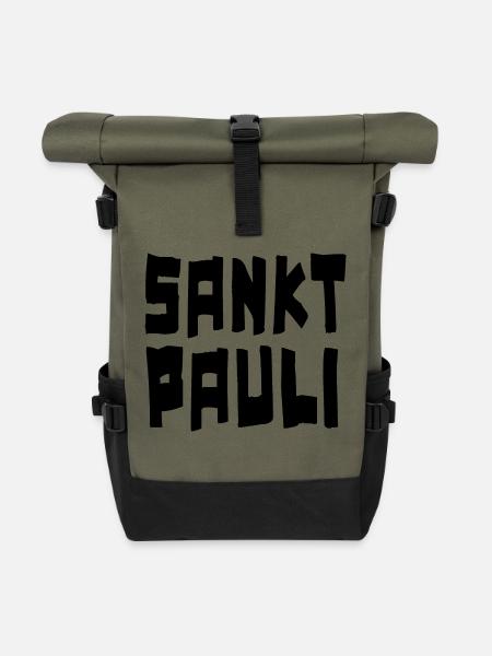 SANKT PAULI - Rolltop Rucksack - Olive/Schwarz