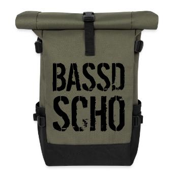 Bassd scho - Rolltop Rucksack - Olive/Schwarz - Vorne