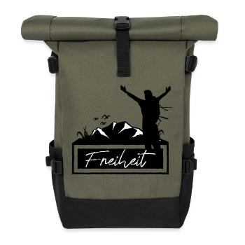 Freiheit - Rolltop Rucksack - Olive/Schwarz - Vorne