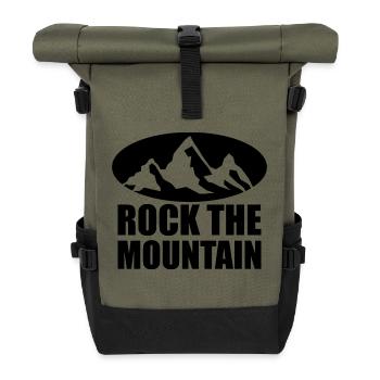 Wandern Hiking Sport Berge - Rolltop Rucksack - Olive/Schwarz - Vorne
