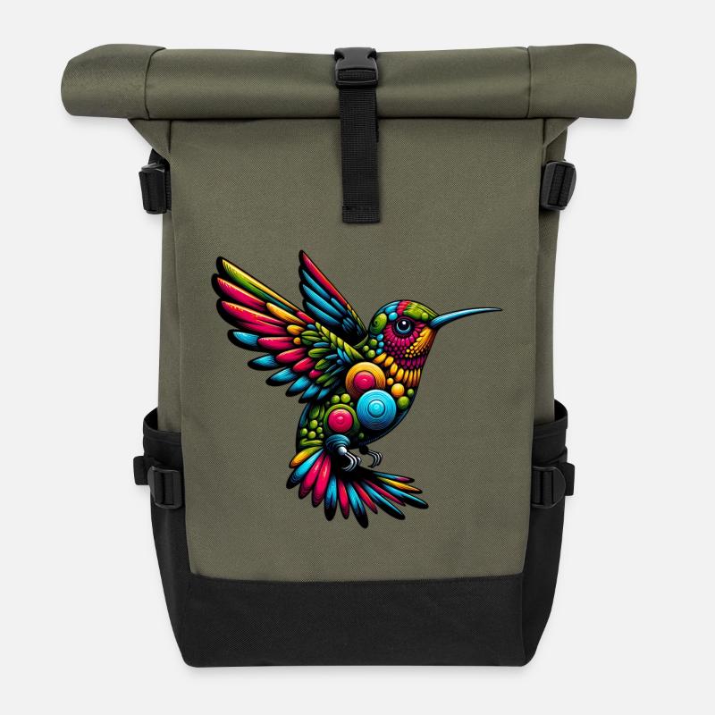 Kolibri - Rolltop Rucksack - Olive/Schwarz