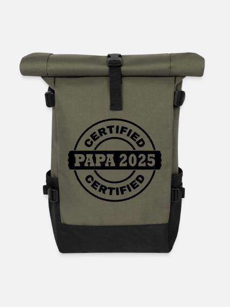 papa 2025 - Rolltop Rucksack - Olive/Schwarz