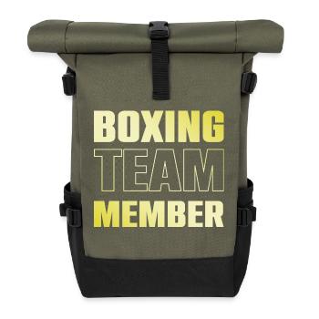 Boxing Team - Roll Top Backpack - olive/black - Front