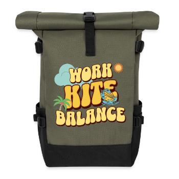 Kitesurfing Kitesurf Kiteboard - Sac à dos roll top - olive/noir - Devant