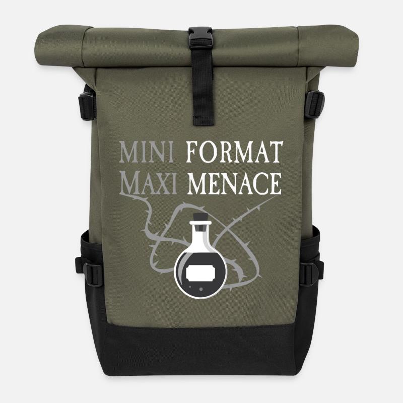 Kleine Größe, große Bedrohung - Rolltop Rucksack - Olive/Schwarz