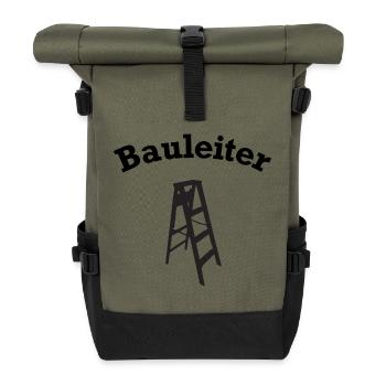 Construction Manager Head Pun Building House Construction Construction Site - Roll Top Backpack - olive/black - Front