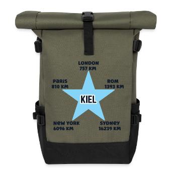 Kiel Vacances Côte Mer Baltique Port Kiel Home - Sac à dos roll top - olive/noir - Devant