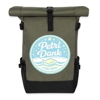 Petri Dank Meerwelle - Rolltop Rucksack - Olive/Schwarz - Vorne