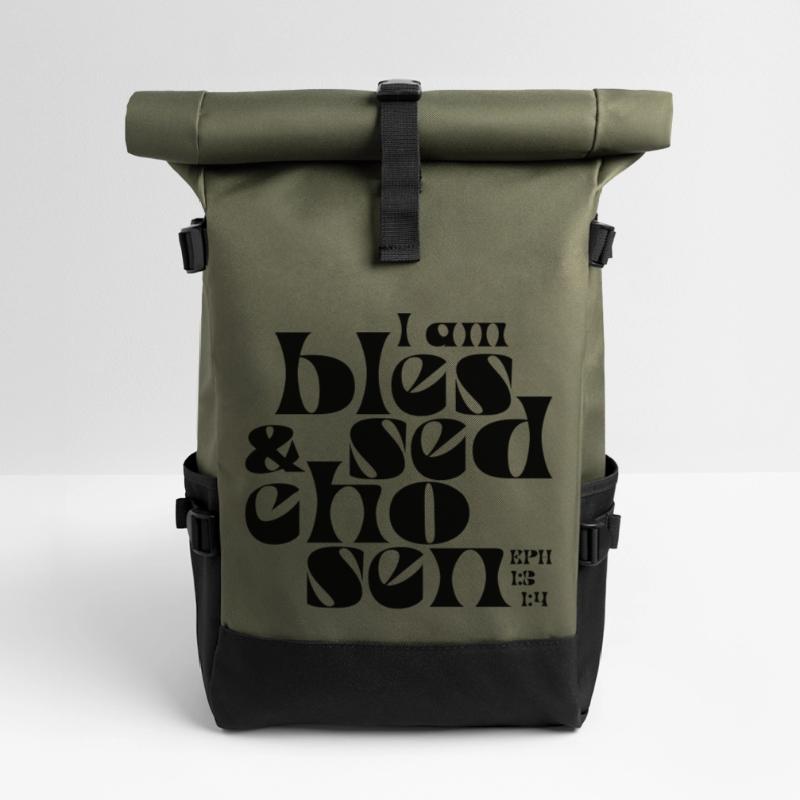 b l e s s e d & c h o s e n Roll Top Backpack