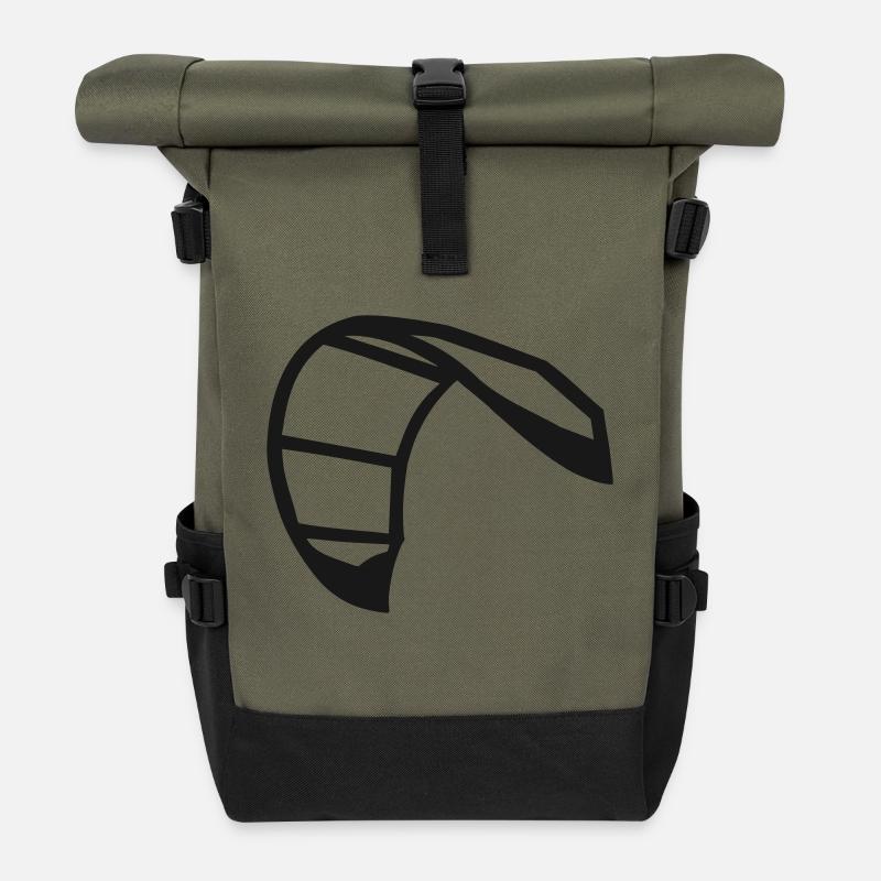 kite only - Rolltop Rucksack - Olive/Schwarz