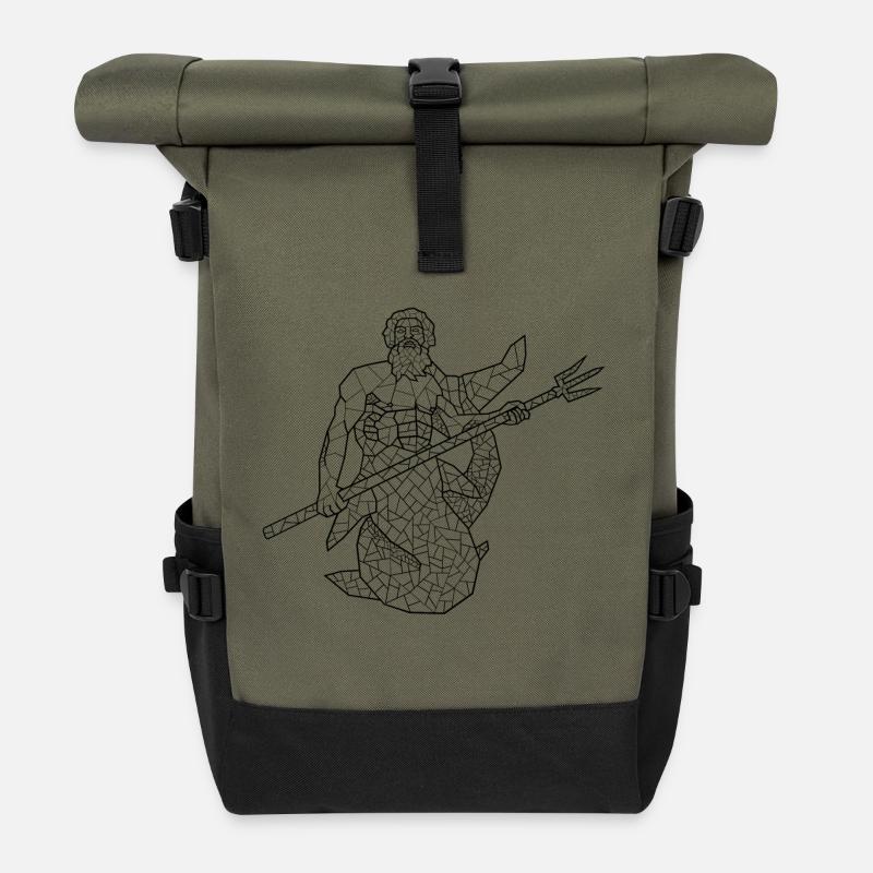 Verseau - Sac à dos roll top - olive/noir