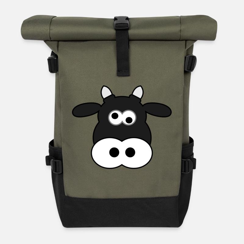 cow258 - Rolltop Rucksack - Olive/Schwarz