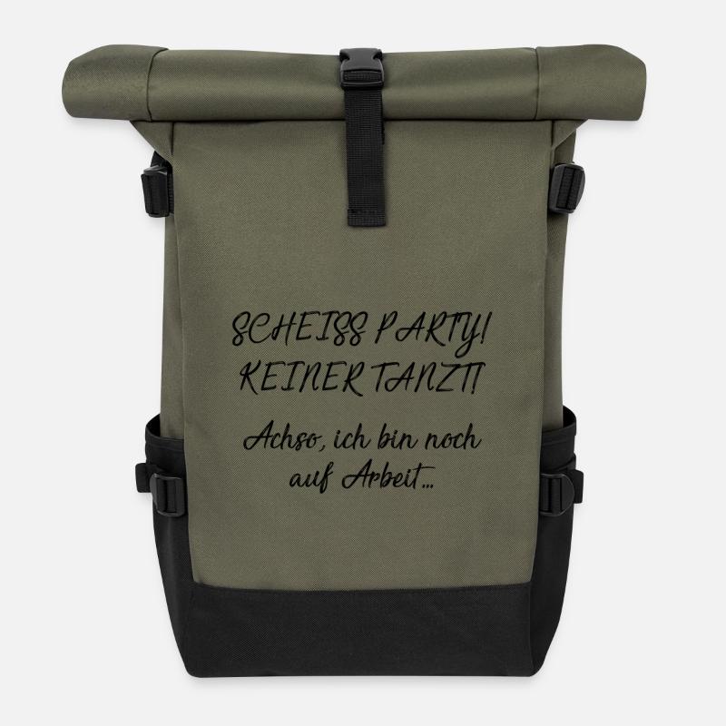 Arbeit - Rolltop Rucksack - Olive/Schwarz