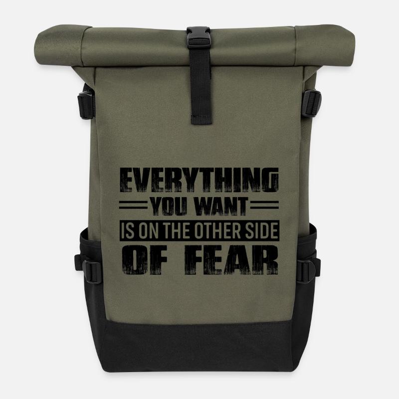 motivation - Sac à dos roll top - olive/noir