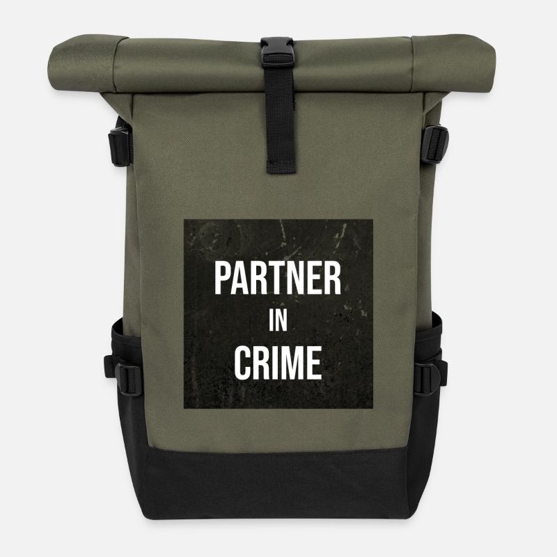 Partner in Crime - Rolltop Rucksack - Olive/Schwarz