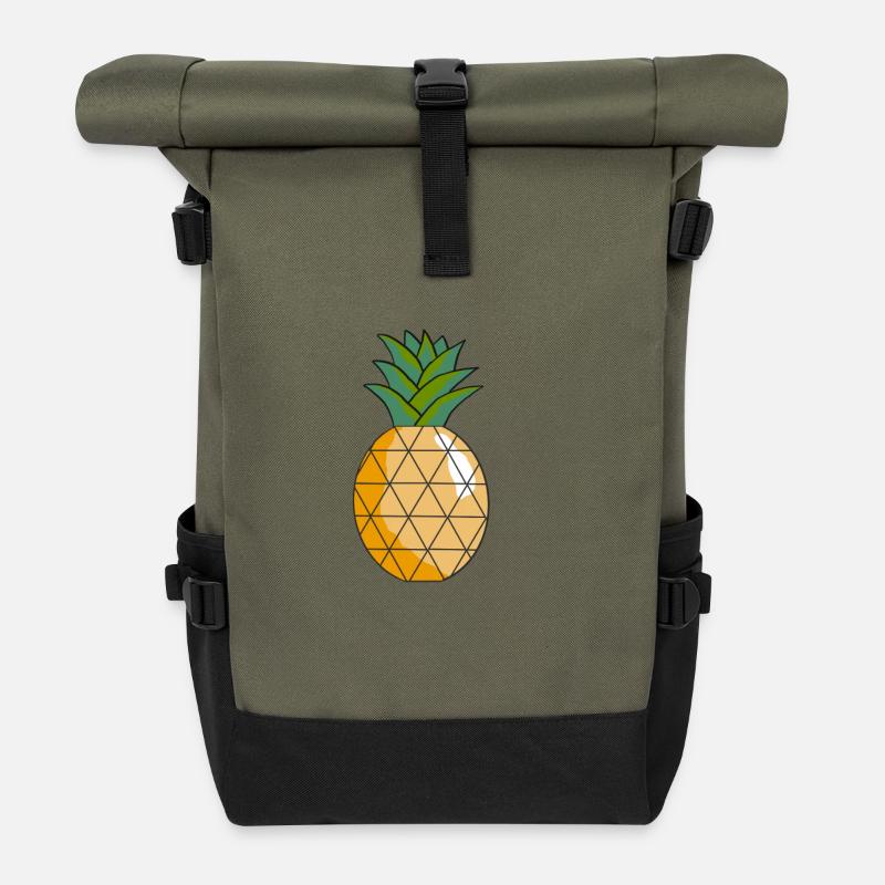 Ananas - Rolltop Rucksack - Olive/Schwarz