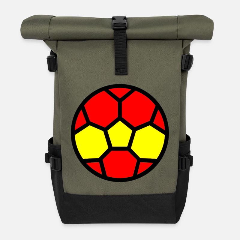 Soccer World Cup Flag Spain World Cup - Roll Top Backpack - olive/black