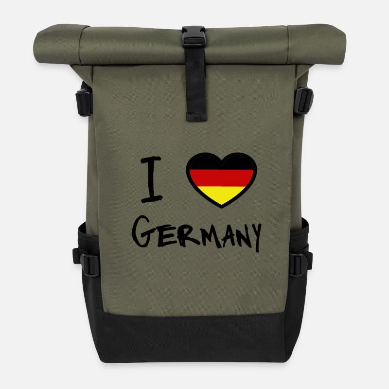 Germany - Rolltop Rucksack - Olive/Schwarz